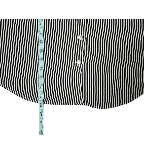 INC International Concepts Black/White Striped Button-Down Womens Size 10 - Picture 5 of 6